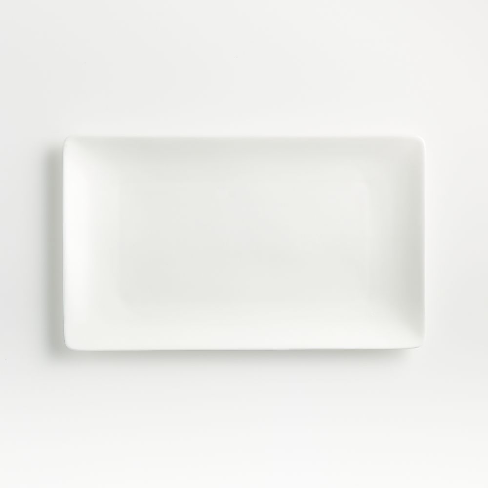 Bennett White Rectangular Bone China Platter