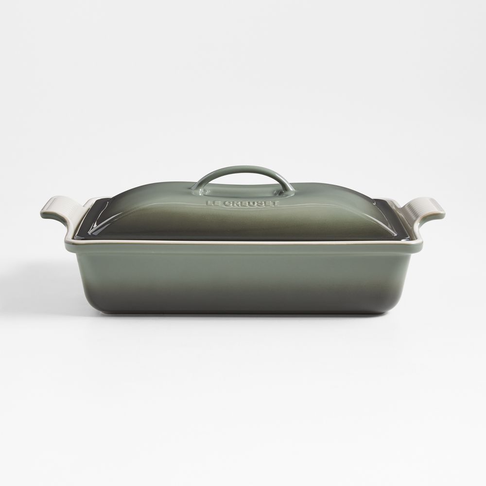 Le Creuset Heritage 4-Qt. Thyme Rectangular Casserole Dish with Lid