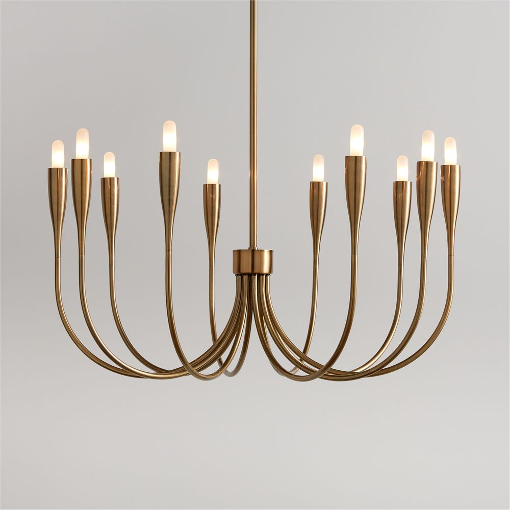Iiona Small Brass Chandelier Light 25.6"