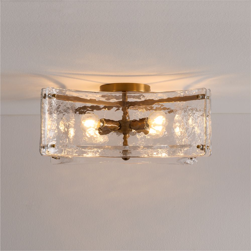 Vespera Glass Flush Mount Light 14.7"