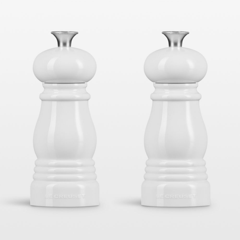 Le Creuset Petite White Salt and Pepper Mill Set