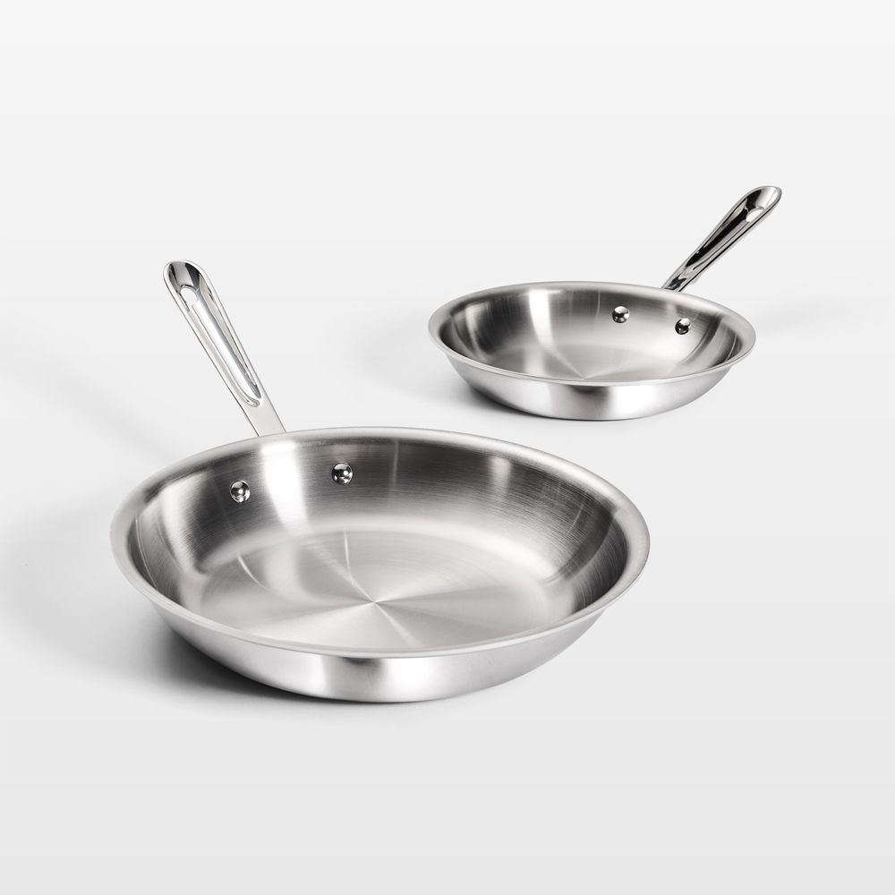 All-Clad D3 Stainless Steel 8" and 10" Fry Pan Set