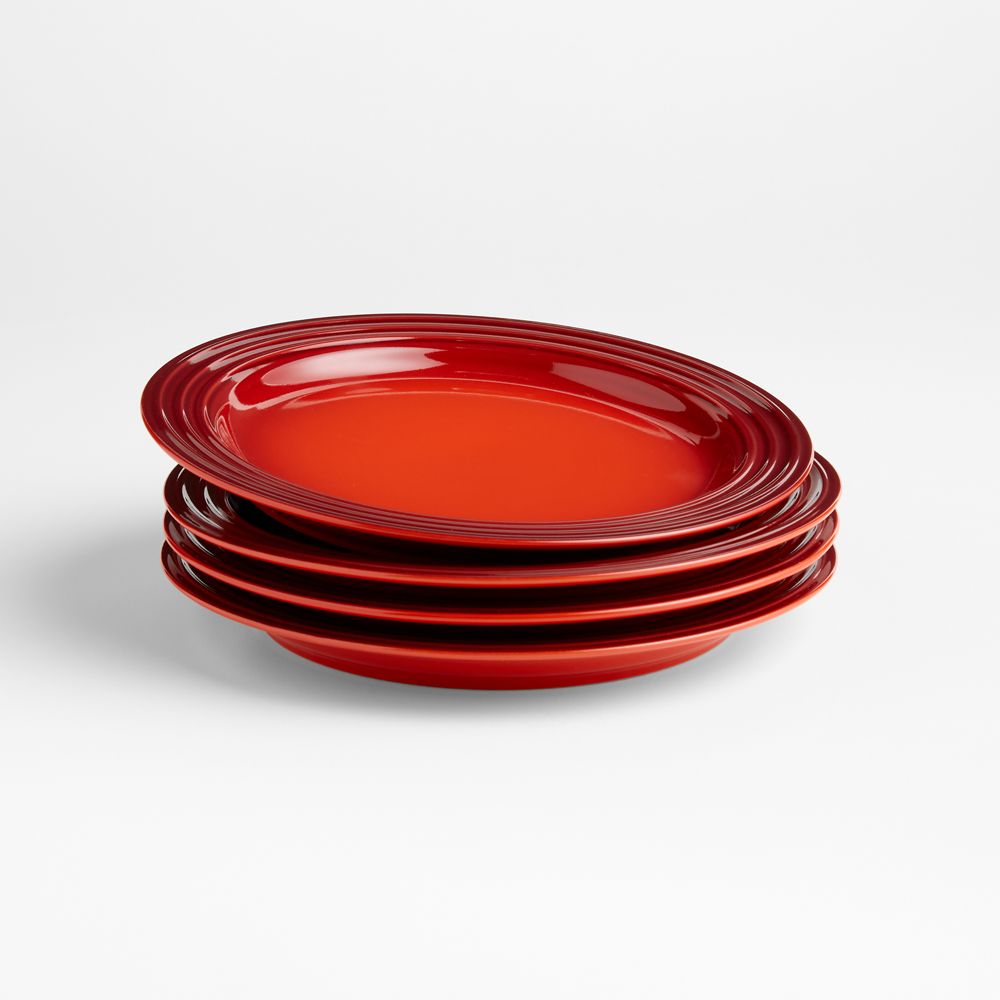 Le Creuset Cerise Salad Plates, Set of 4