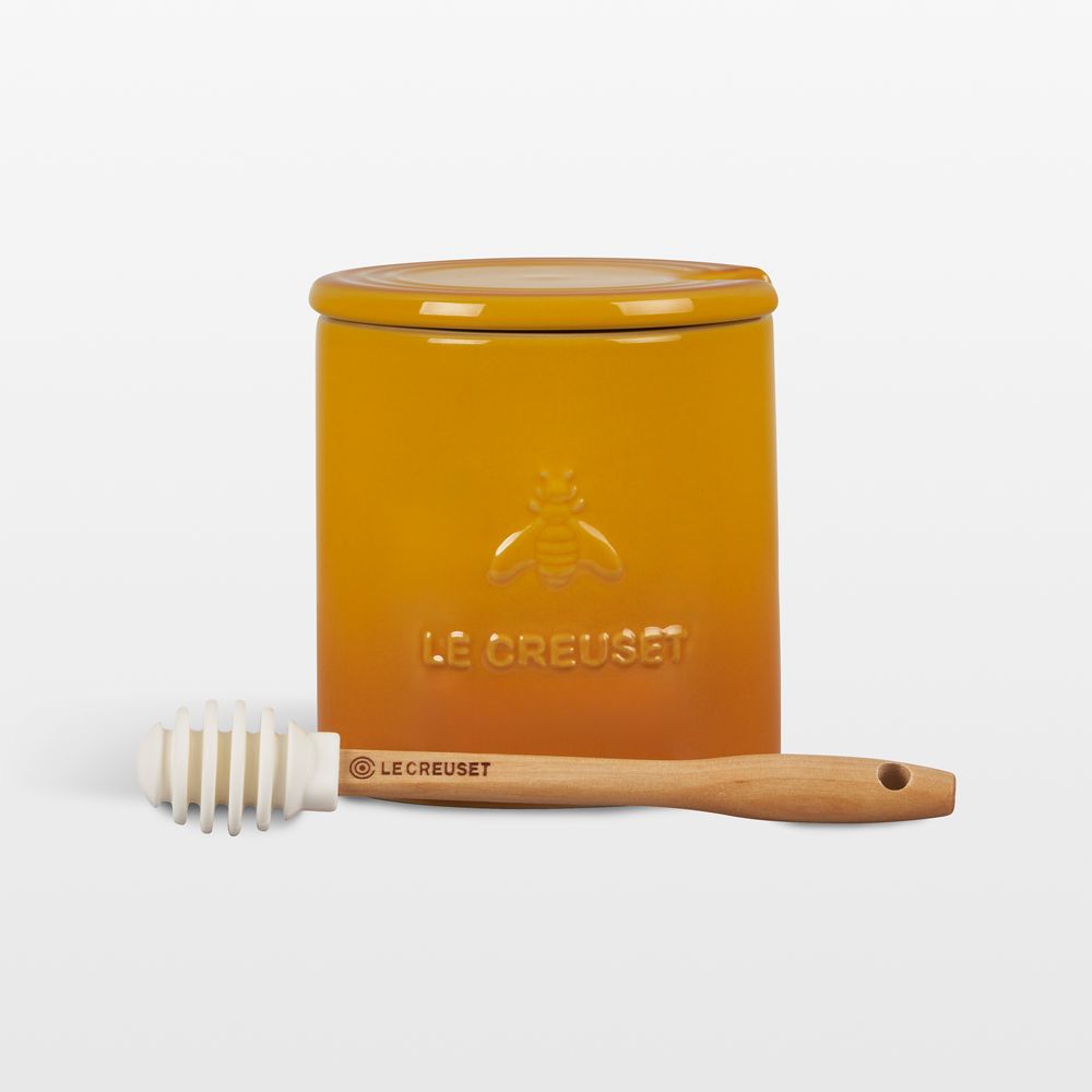Le Creuset Signature Nectar Stoneware Honey Pot with Dipper