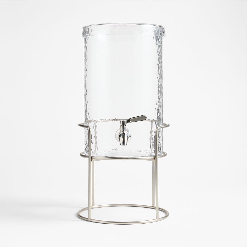 Mercer 1.5-Gallon Drink Dispenser with Silver Stand Set