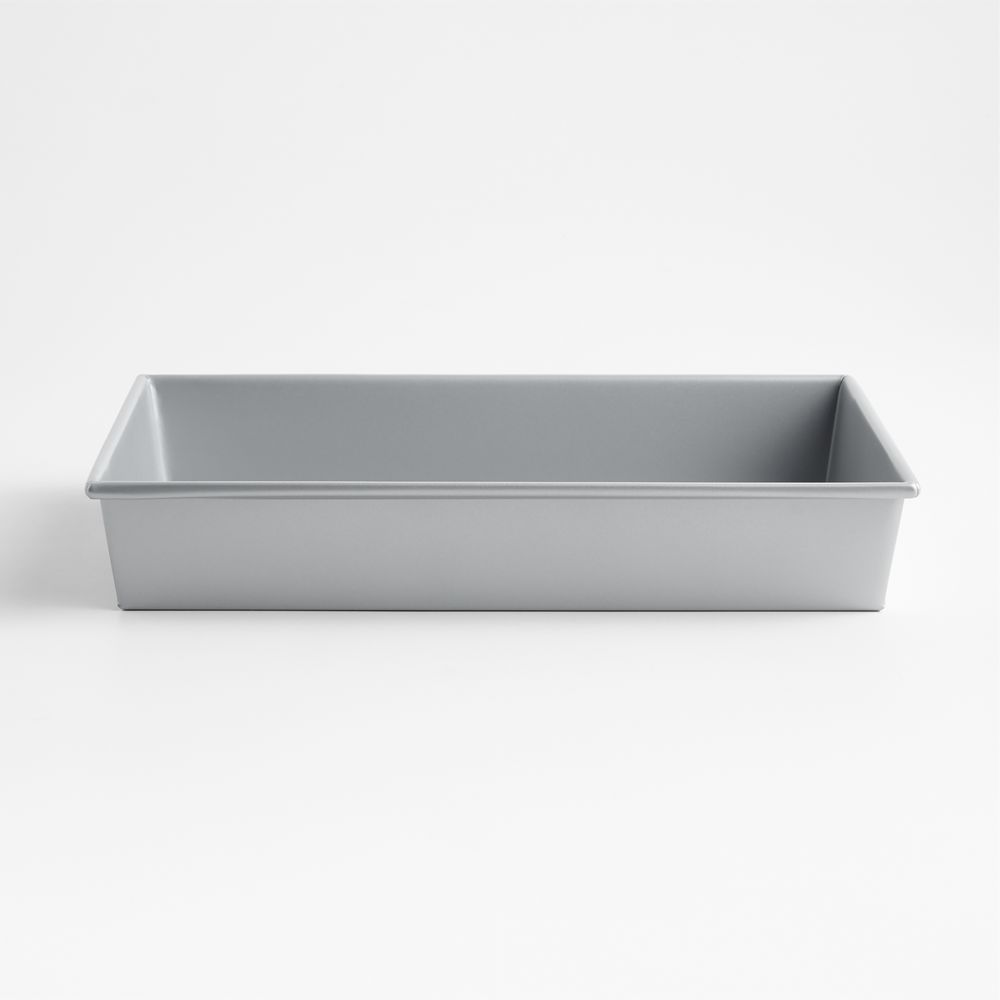 Crate & Barrel Silver 9"x13" Rectangular Silicone Nonstick Cake Pan