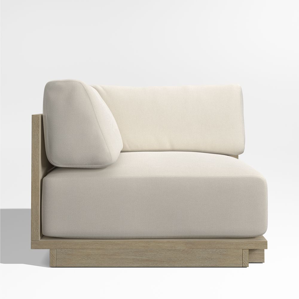 Mallorca Wood Outdoor Corner Chair with Cushions