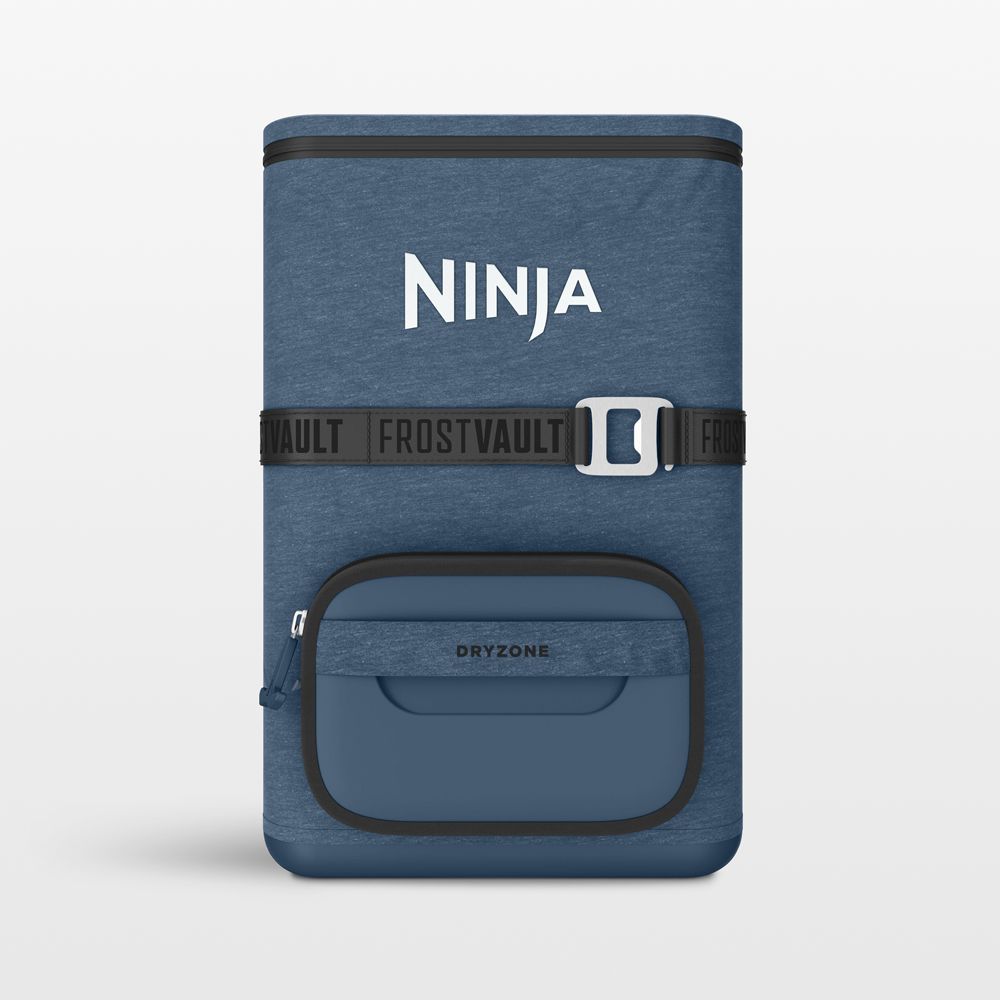 Ninja FrostVault Go 24-Can Backpack Soft Cooler with Cold Dry Zone in Navy