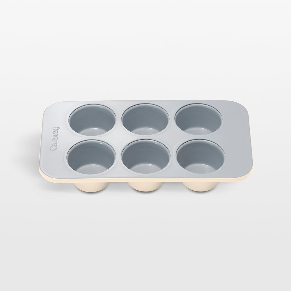 Caraway Cream Ceramic Nonstick 6-Cup Muffin Pan