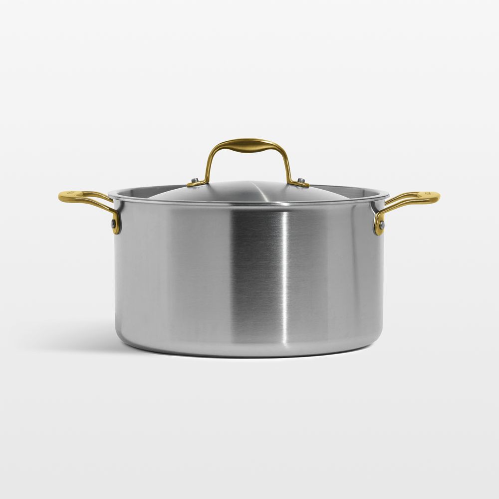 Made In CeramiClad Nonstick 8-Qt. Stockpot with Antique Brass Hardware