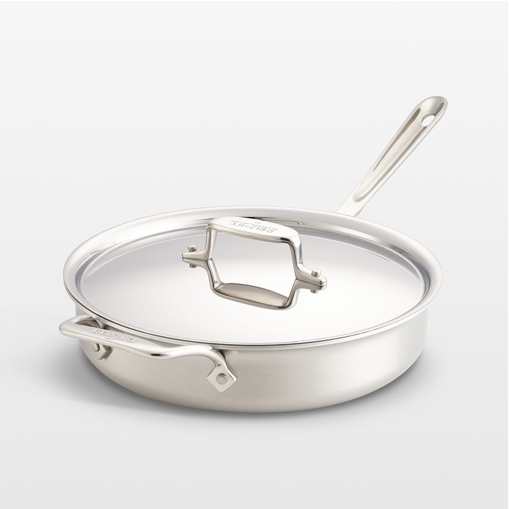 All-Clad D5 Brushed Stainless Steel 3-Quart Sauté Pan with Lid