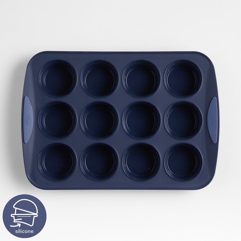 Crate & Barrel Trudeau 12-Cup Silicone Muffin Pan