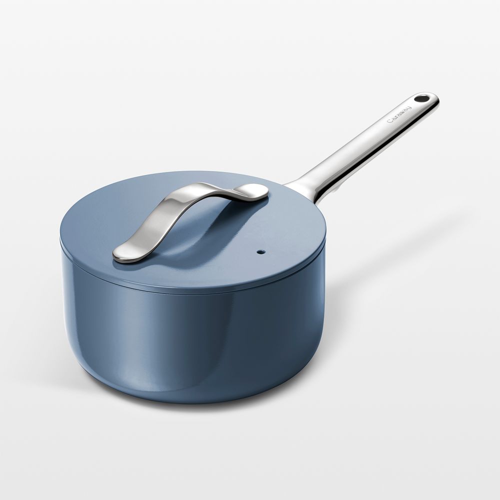Caraway Navy 1.75-Qt. Ceramic Nonstick Mini Saucepan