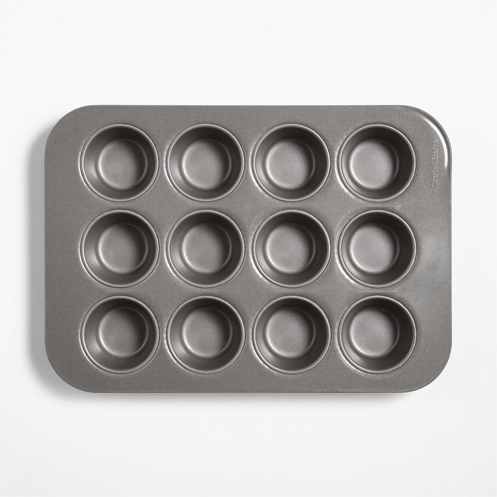 Crate & Barrel Pro 12-Cup Silicone Nonstick Muffin Pan, Made by USA Pan
