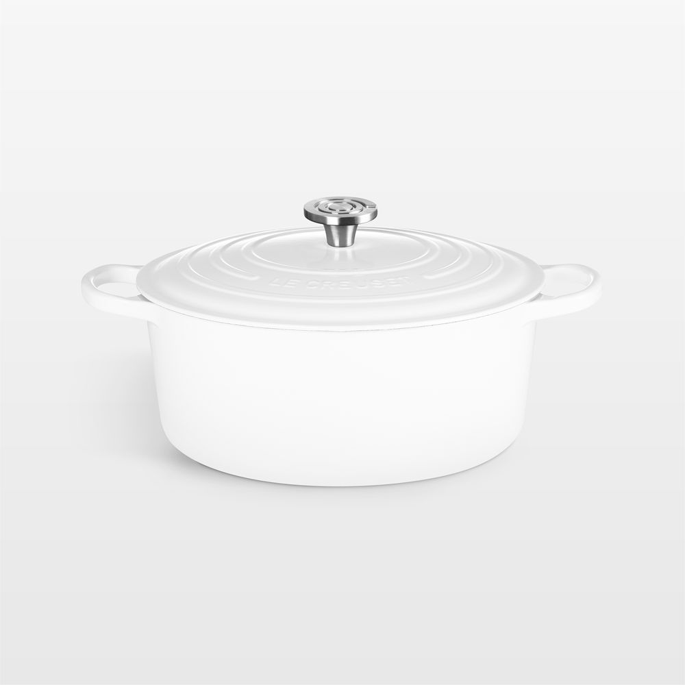 Le Creuset Signature 9-Qt. White Enameled Cast Iron Dutch Oven