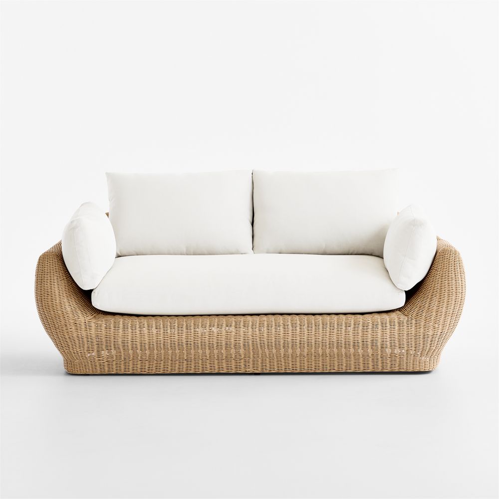 Ipanema Wicker Outdoor Sofa with Cushions (72"-164")