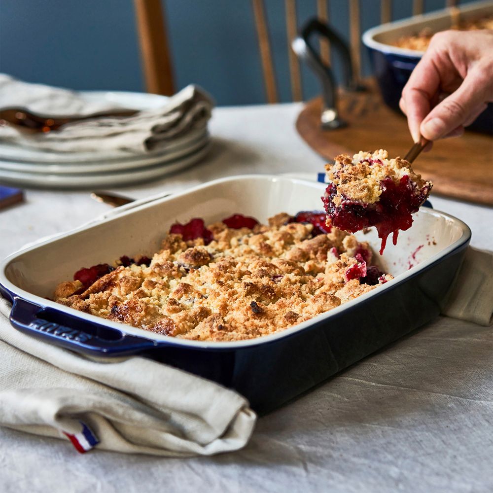 Alternative view of Staub Dark Blue Rectangular Bakers, Set of 3