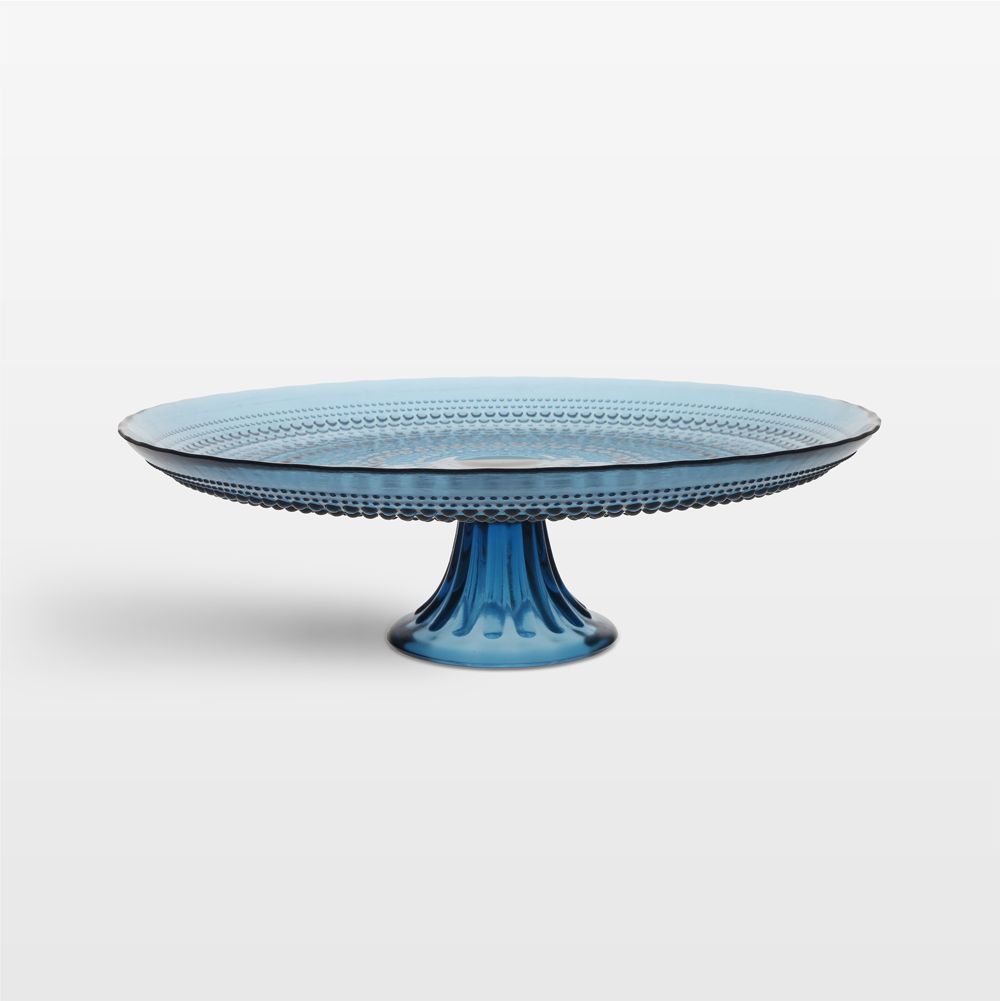 Alma Cornflower Glass Cake Stand