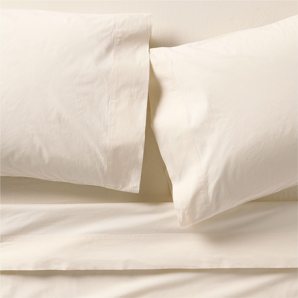 Favorite Washed Organic Cotton Undyed Bed Sheet Set