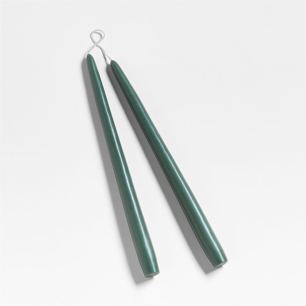Duck Green 12" Dipped Taper Candles, Set of 2