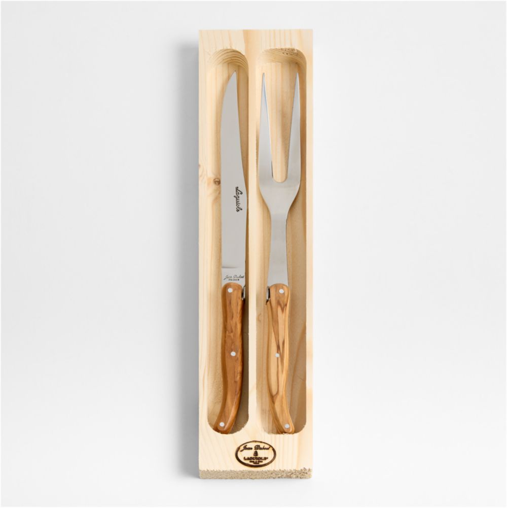 Jean Dubost Laguiole Olivewood Carving Set