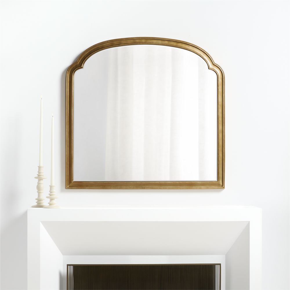 Brookhaven Brass Metal Mantel Mirror 39.75"x41.75"