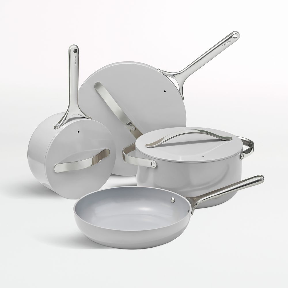 Caraway Grey Ceramic Nonstick 12-Piece Cookware Set