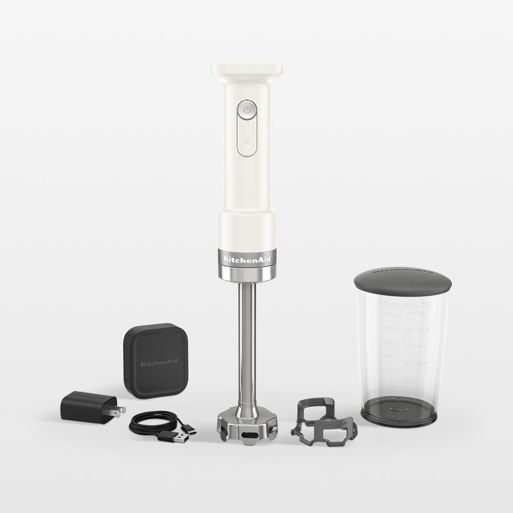 KitchenAid Go Porcelain White Cordless Hand Blender with Battery