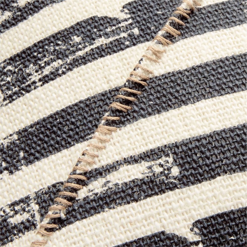 Alternative view of Clare Mudcloth Stripe 20"x20" Deep Indigo Throw Pillow