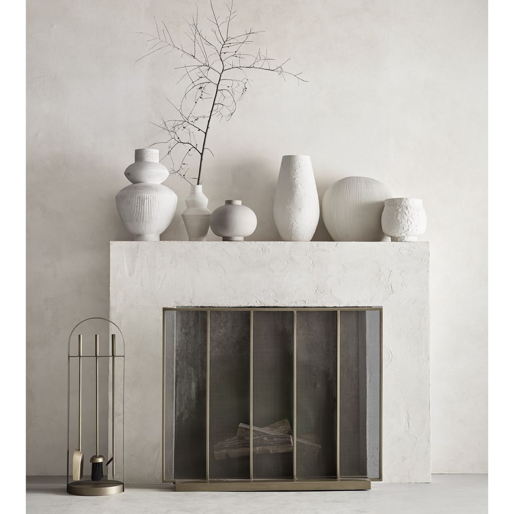 Alternative view of Alura Low-Wide Cream White Porcelain Vase