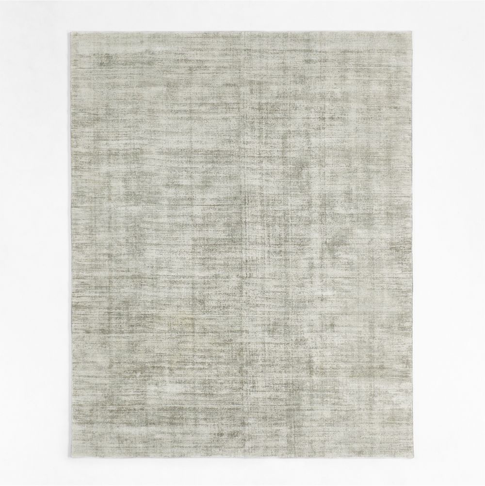 Laval Viscose Handwoven Solid Grey Area Rug