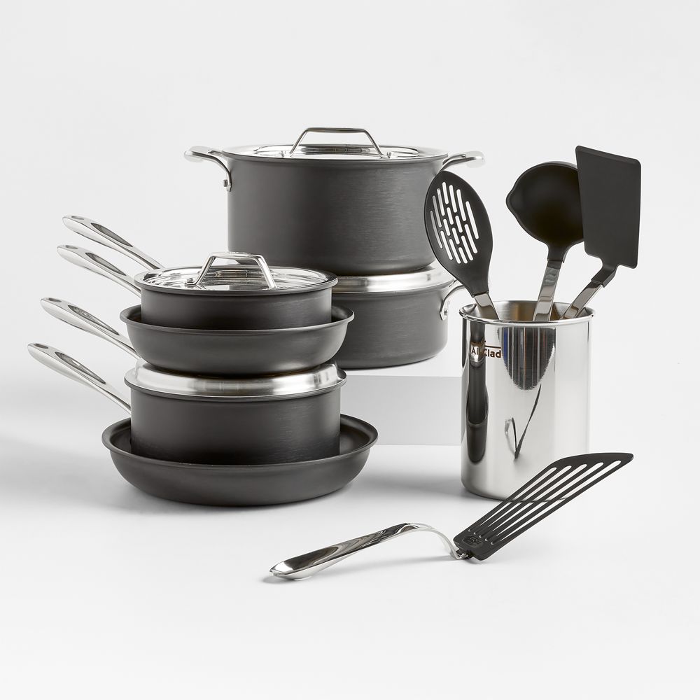 All-Clad 15-Piece Kitchen Utensil and Nonstick Cookware Set