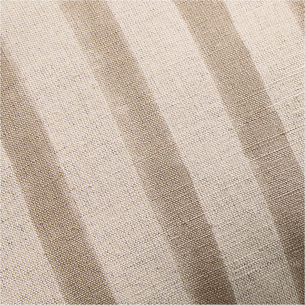 Alternative view of Yarra Stripe Fringe 24"x16" Warm Sand Beige Throw Pillow