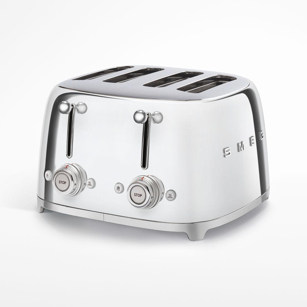 SMEG Chrome 4x4-Slice Retro Toaster