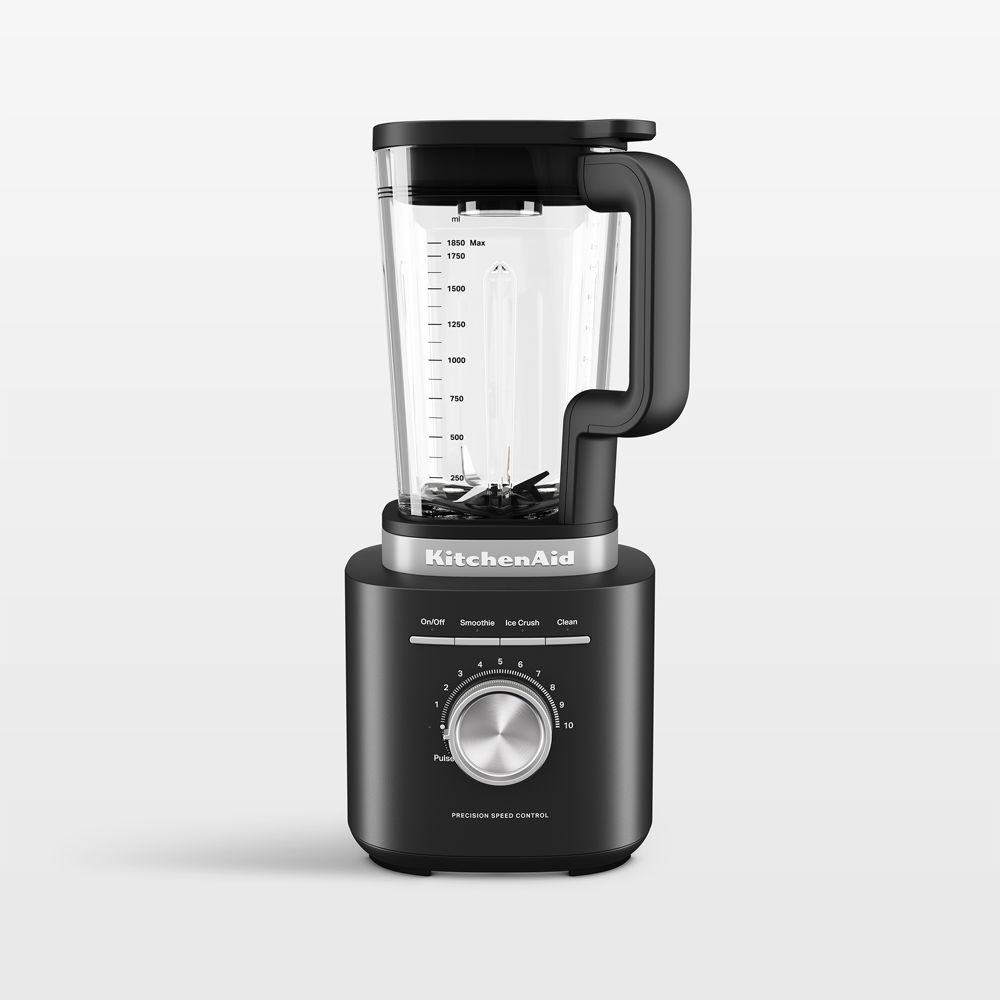 KitchenAid Matte Black Pure Power Blender with Glass Jar