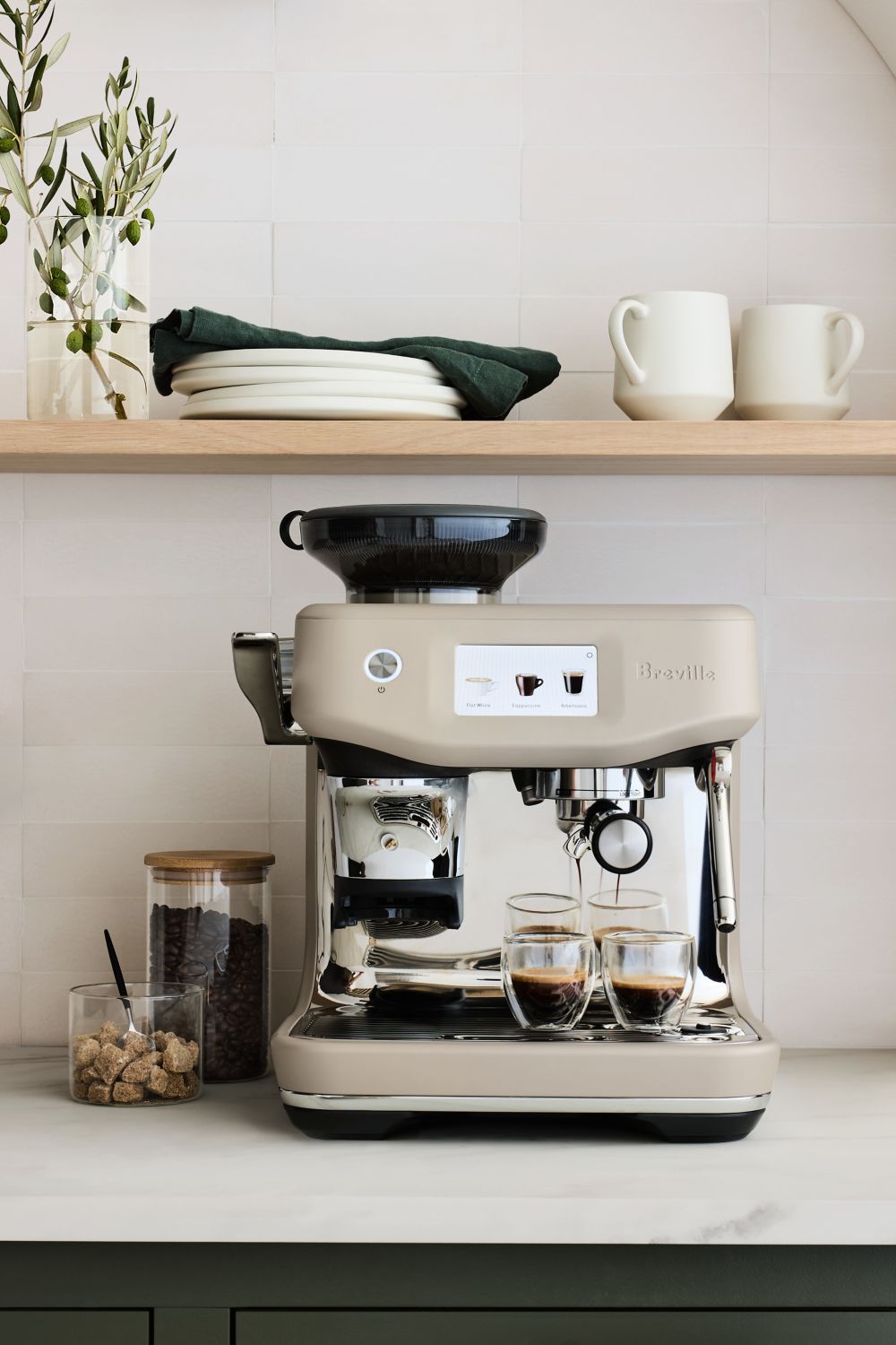 Alternative view of Breville Barista Touch Impress Espresso Machine in Almond Nougat