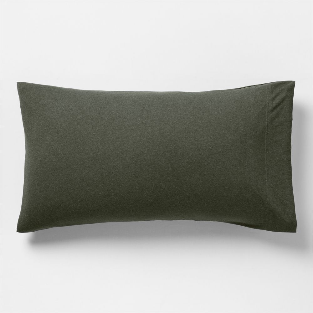 Cozysoft Organic Cotton Jersey Ficus Green Bed Pillow Sham