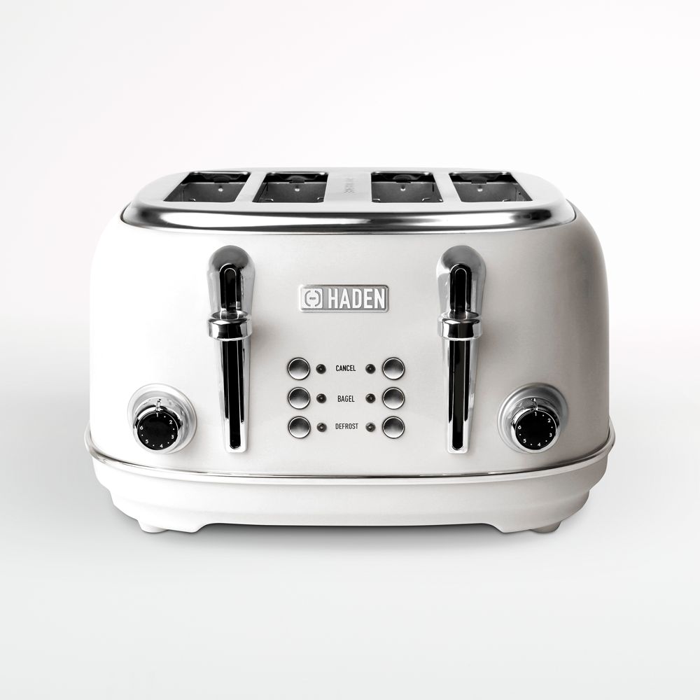 HADEN Heritage Ivory White 4-Slice Toaster