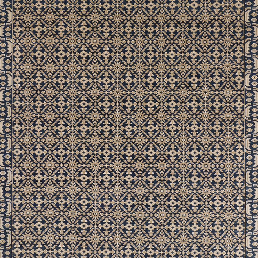 Alternative view of Bordeaux Wool Traditional Hand-Knotted Navy Blue Area Rug