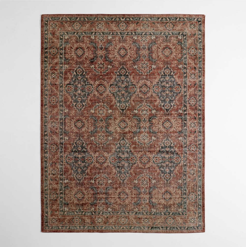 Amalfi Wool Traditional Hand-Knotted Rust Red Area Rug
