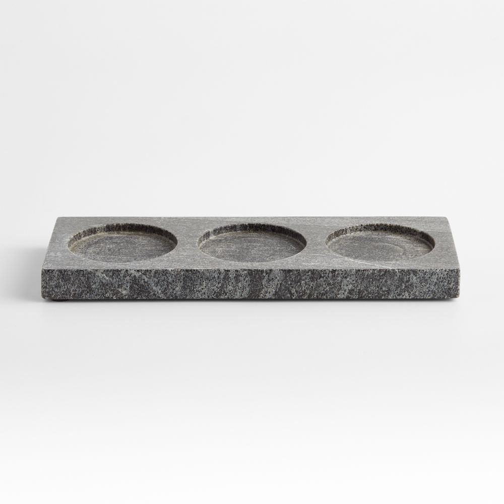 Hayes Black Marble 3-Slot Sink Caddy