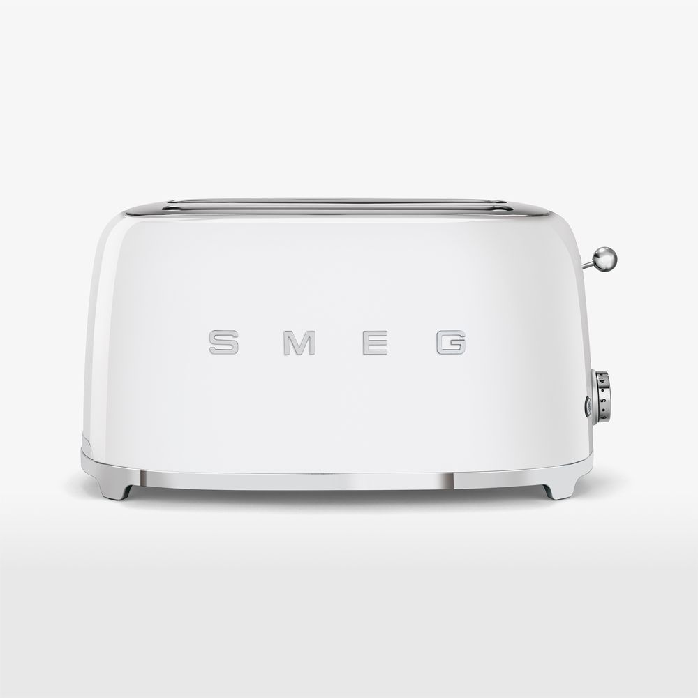 SMEG White 4-Slice Long Slot Retro Toaster
