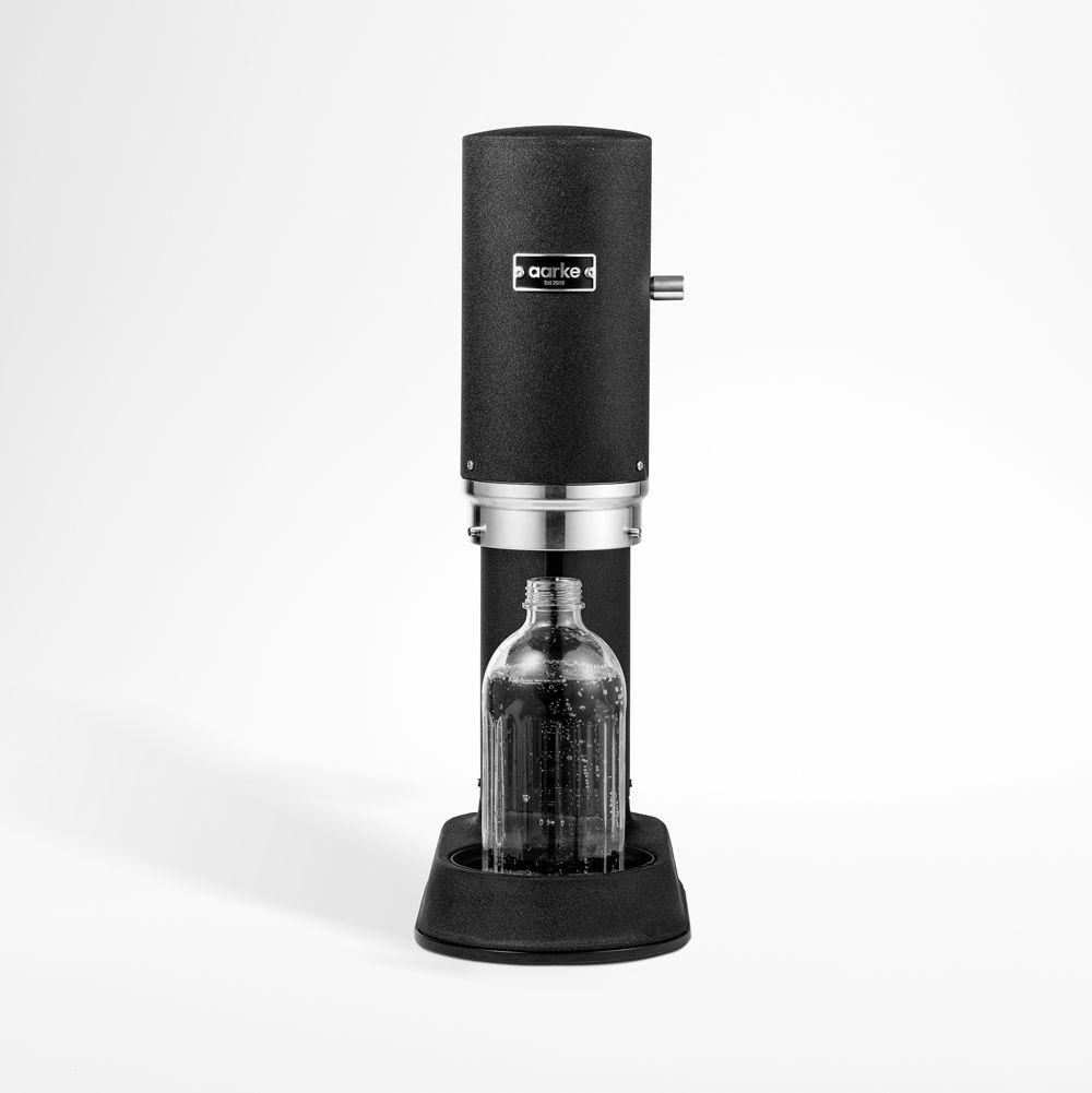 Aarke Carbonator Pro Matte Black Sparkling Water Maker with Glass Bottle