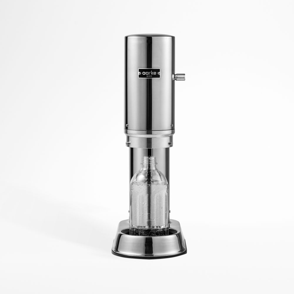 Aarke Carbonator Pro Stainless Steel Sparkling Water Maker with Glass Bottle