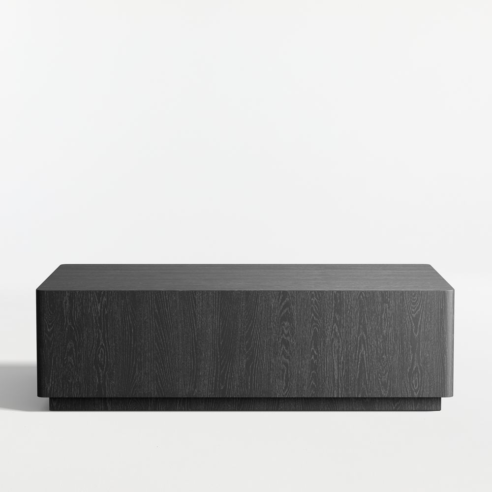 Terrane Black Oak Wood 54" Rectangular Coffee Table