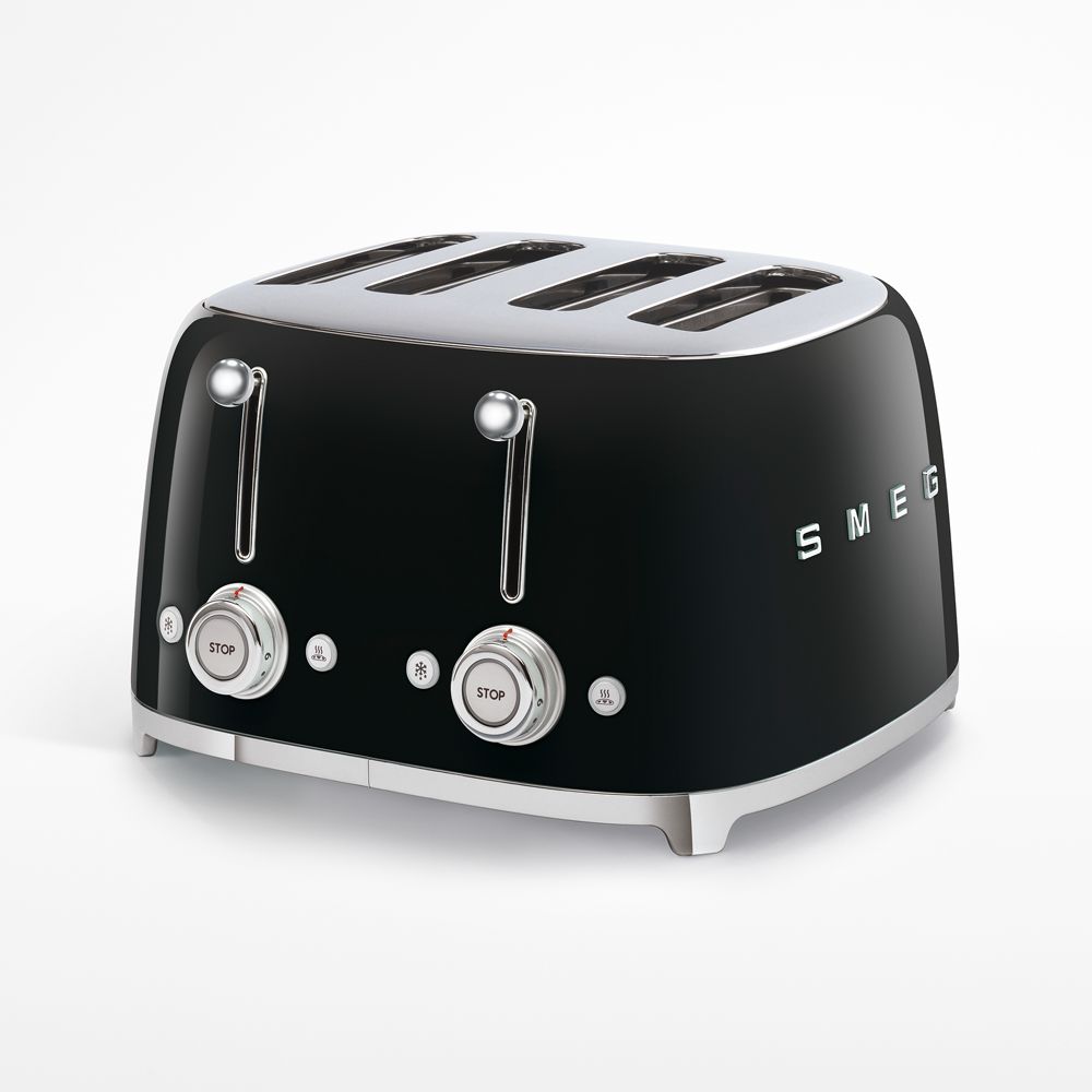 SMEG Black 4x4-Slice Retro Toaster