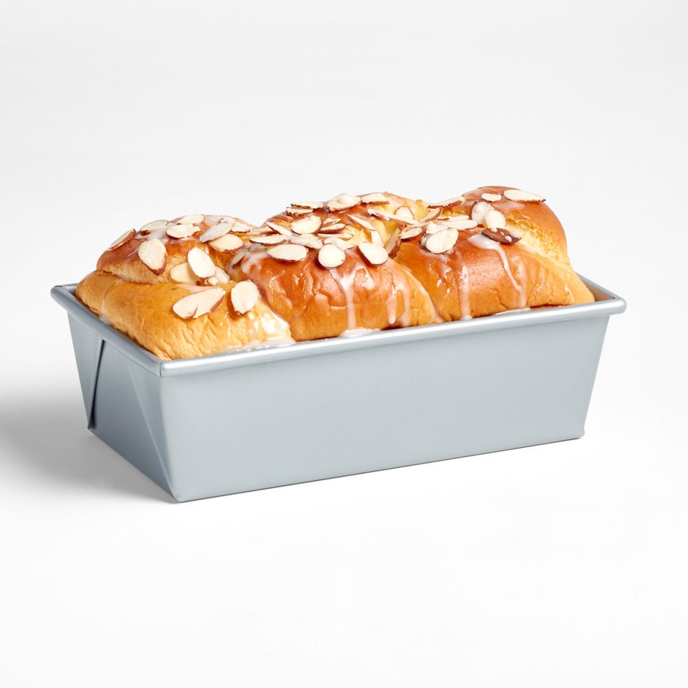 Crate & Barrel Silver Silicone Nonstick Loaf Pan