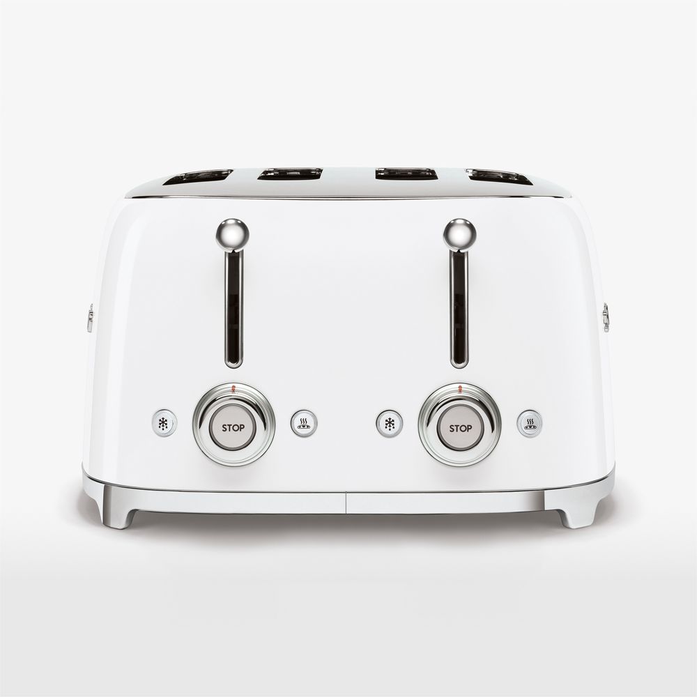 SMEG White 4x4-Slice Retro Toaster