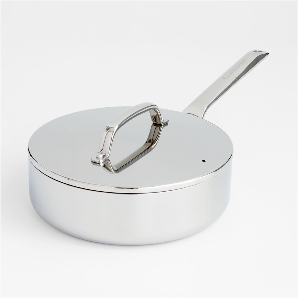 Crate & Barrel EvenCook Core 3.25 Qt. Stainless Steel Saute Pan with Lid