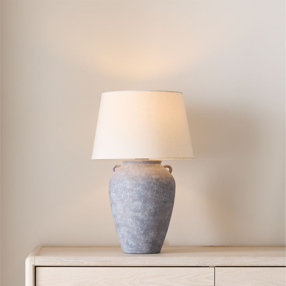 Pompeii Slate Small Ceramic Table Lamp 22"